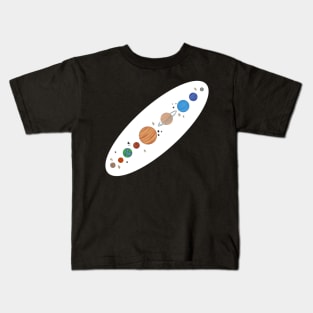 Solar system space colored version Kids T-Shirt